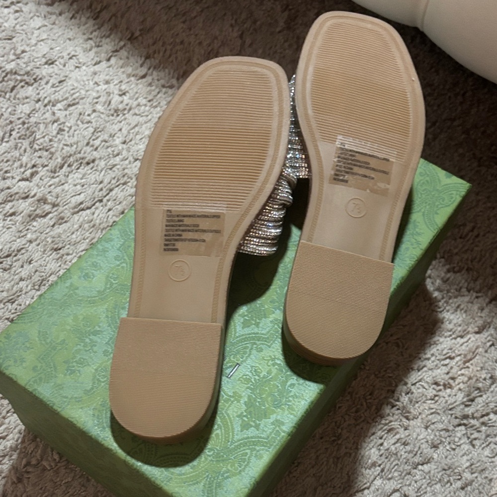 A New Day Women's Sparkling Silver Sandals (NEW) - Picture 2 of 2